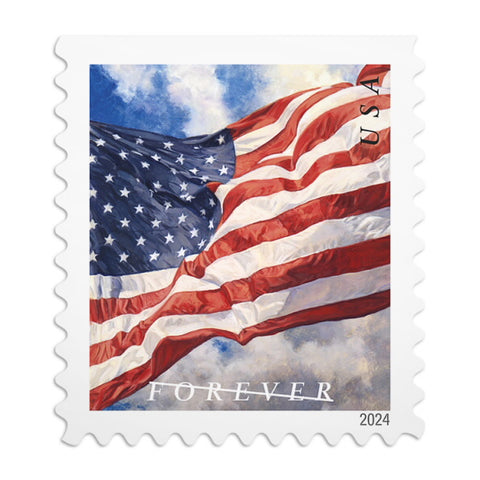 Sending your greeting cards with ease. Here's a forever postage stamp.