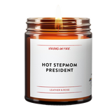 HOT STEPMOM PRESIDENT (Leather & Rose) 2024 Election Candle