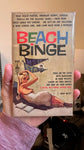 a book called Beach Binge. A blond woman lays on a beach.