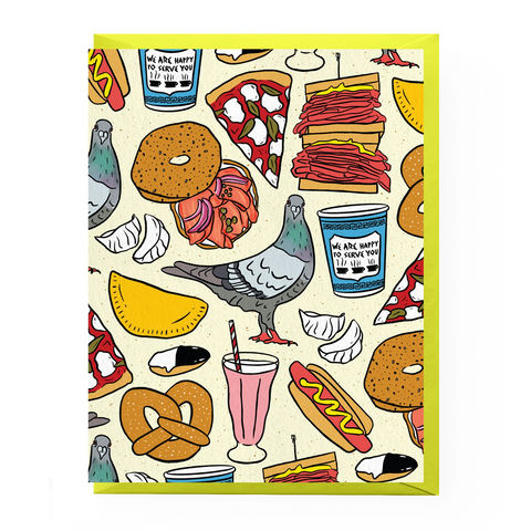 NEW YORK FOODS GREETING CARD