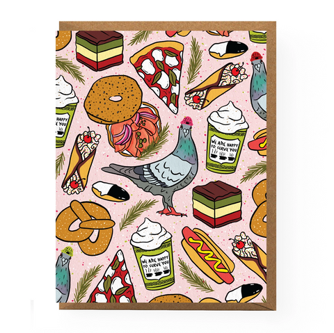 NEW YORK FOODS HOLIDAY GREETING CARD