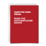 TAKE THE HIGH ROAD GREETING CARD